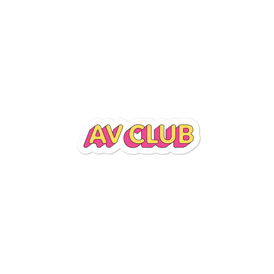 The AV Club Bubble Letter Stickers